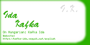 ida kafka business card